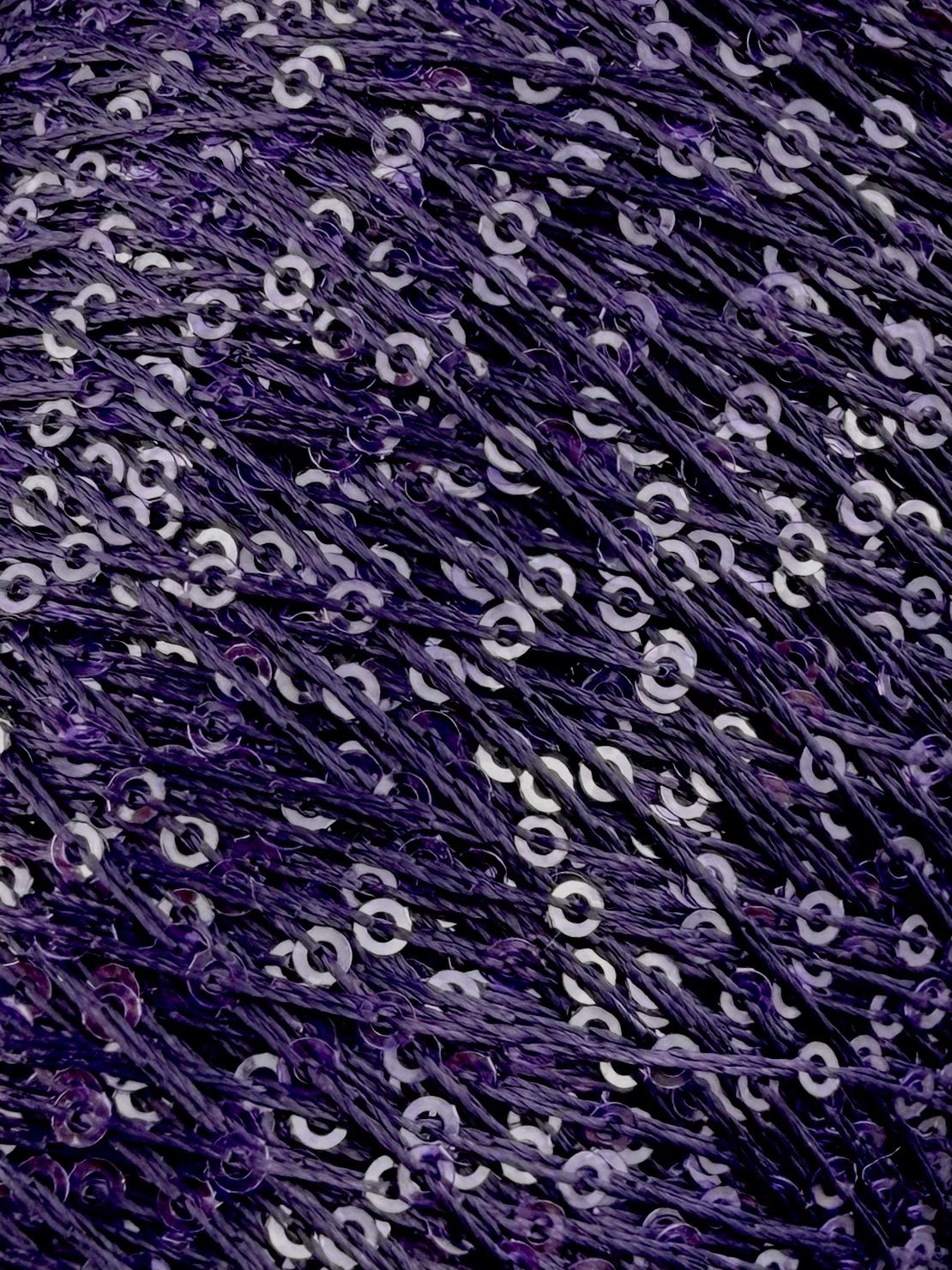 Torciatura di Domaso Art. Spangle Colours 4.5 – fil à paillettes col. Aubergine 314